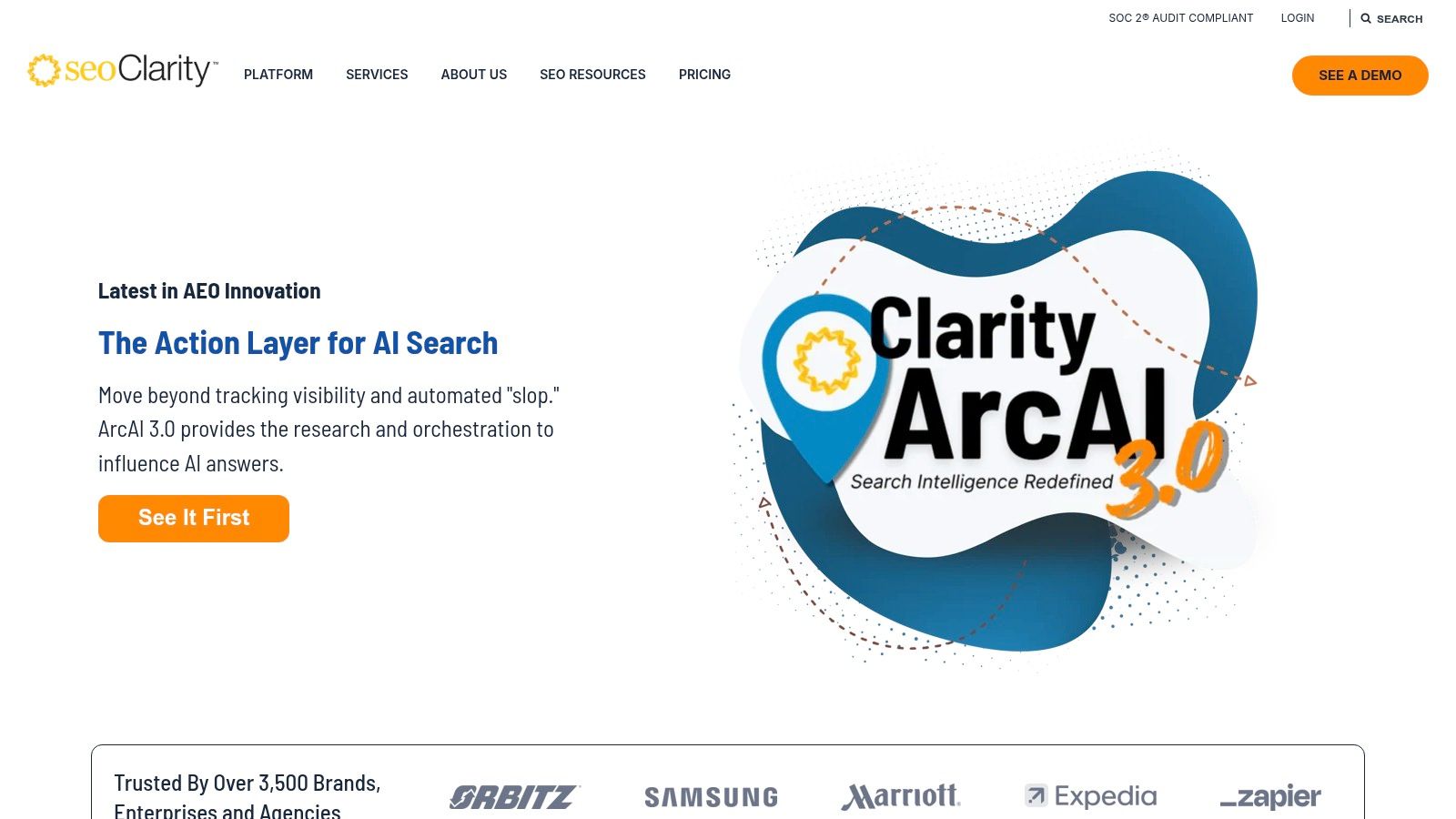seoClarity interface showing AI Overviews tracking
